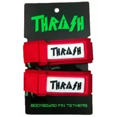 Thrash fin leash V-Grip Black Logo Red