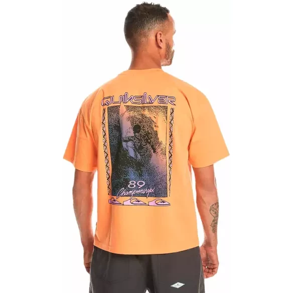 T-shirt Quiksilver back flash Tangerine