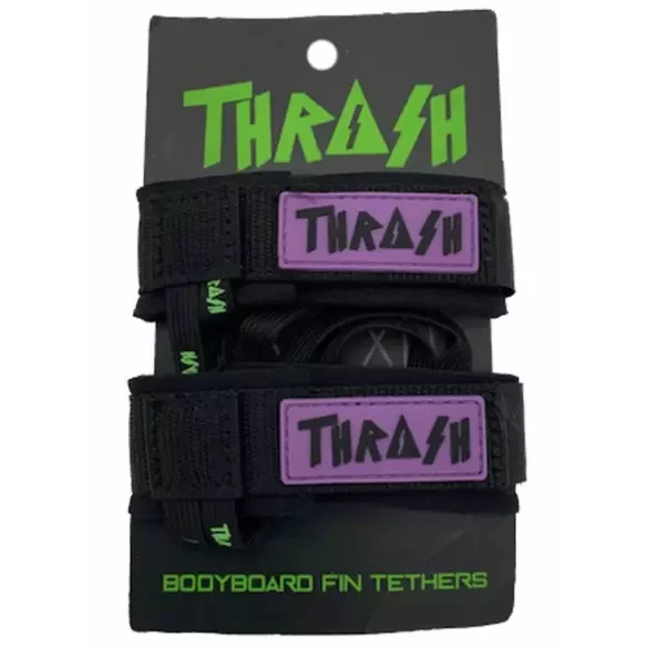 Thrash fin leash V-Grip Black Logo Purple