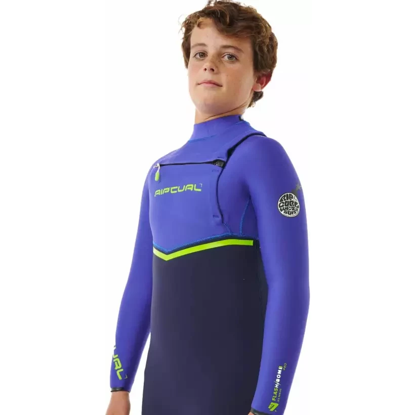 Muta surf Rip Curl Flash-Bomba 4/3mm Chest Zip  Junior 4Wild Berry