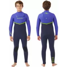 Fato Surf Rip Curl Flash-Bomb 4/3mm Chest Zip Junior 4Wild Berry