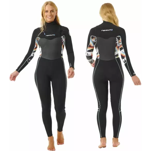 Muta  surf Rip Curl Dawn Patrol Women 4/3mm CZ Black/Multi