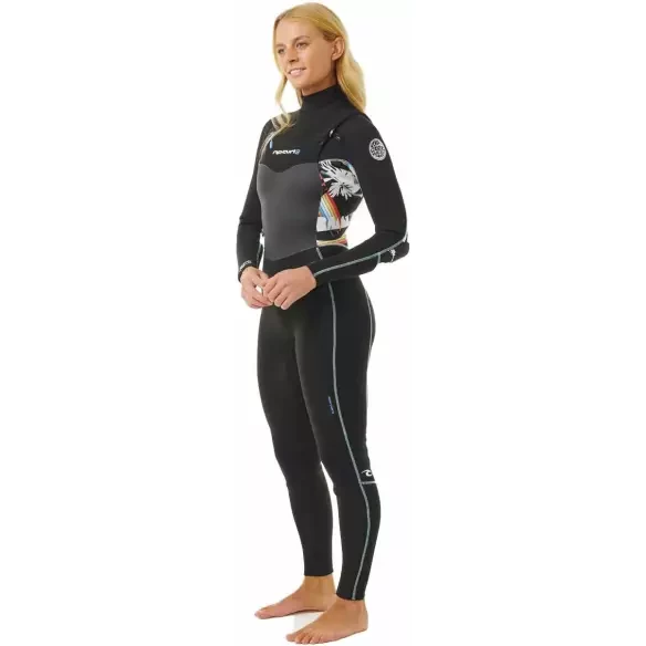 Wetsuit Rip Curl Dawn Patrol Women 4/3mm CZ Black/Multi