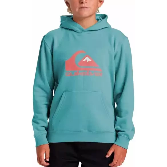 Suéter Quiksilver big logo turquesa Junior