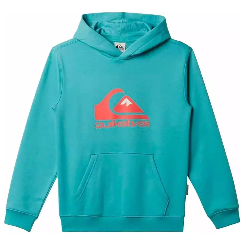 Suéter Quiksilver big logo turquesa Junior