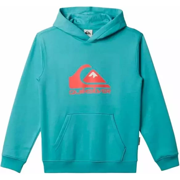 Suéter Quiksilver big logo turquesa Junior