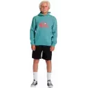 Sudadera Quiksilver big logo turquesa Junior