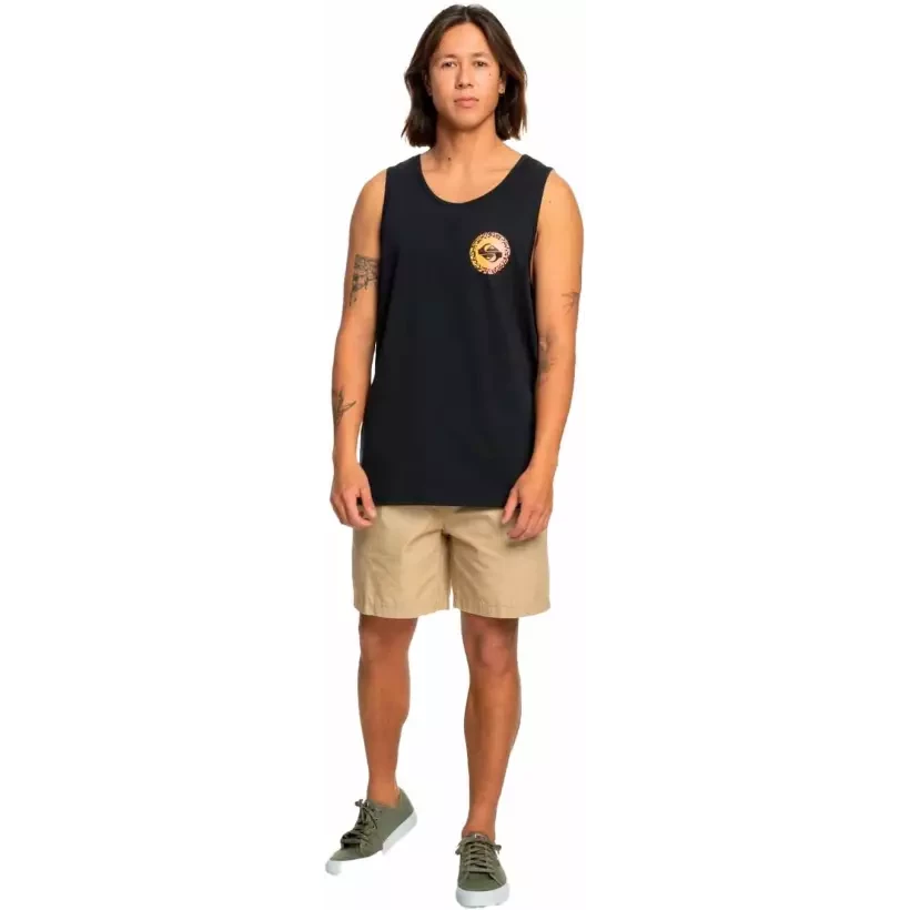 Tee Shirt quiksilver Long Fade black