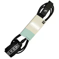 MDNS Longboard Leash Ankle Black