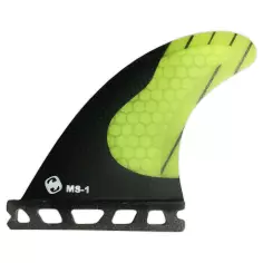 Quilhas surf Mundo-Surf MS-1 Carbon Single Tab Yellow