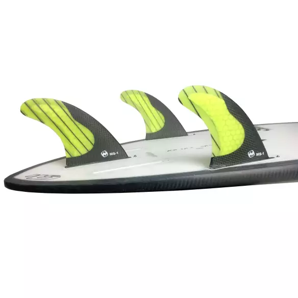 Quilhas surf Mundo-Surf MS-1 Carbon Single Tab Yellow