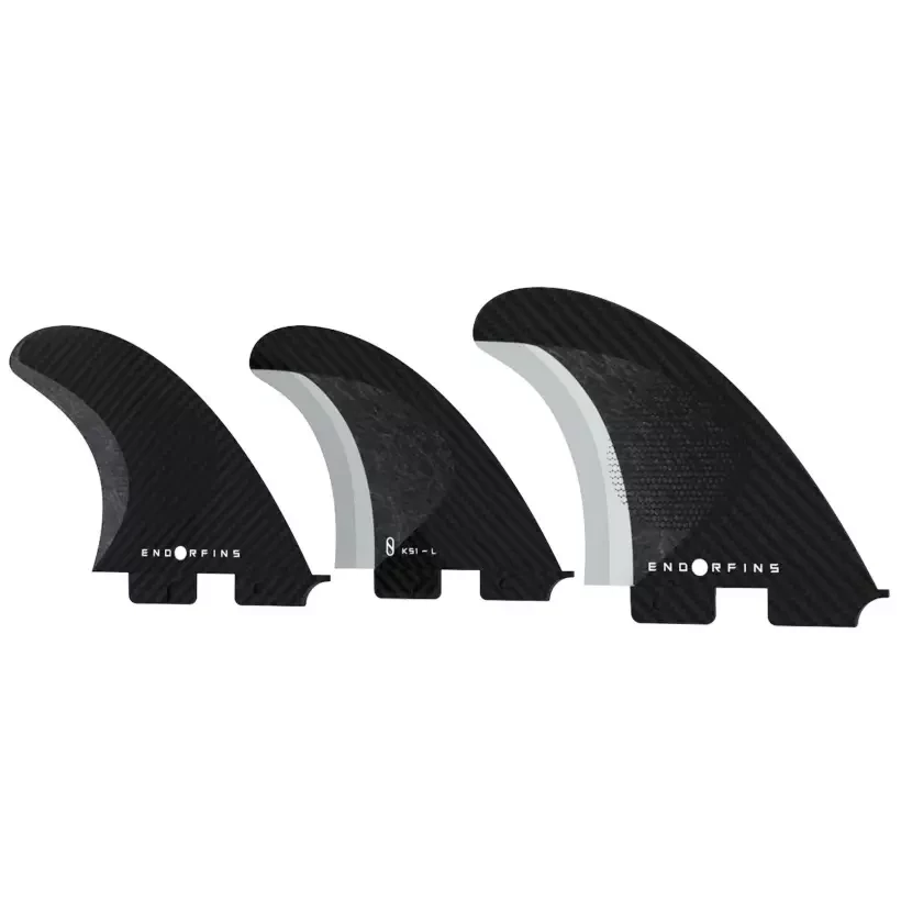 Pinne Endorfins KS1 Tri-Fin Dual Tab Black