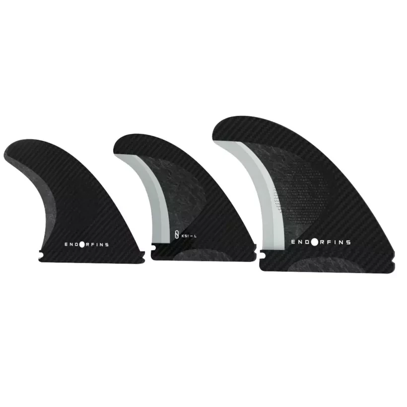 Quilhas surf Endorfins KS1Tri-Fin Black/White