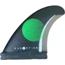 Ailerons de surf Endorfins KS1 Tri-Fin Black/Green