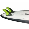Quillas quad-rears Mundo-Surf MS-1 Carbon Single Tab Yellow