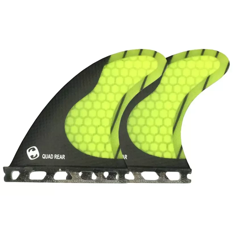 Kiel quad-achter-de-Wereld-Surf MS-1 Carbon Single Tab Yellow