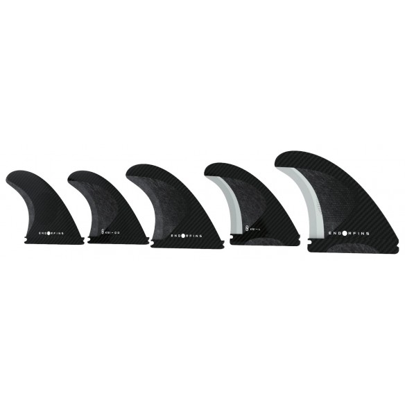 Ailerons de surf Endorfins KS1 Tri-Quad Black