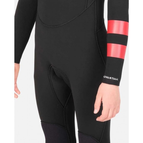 Wetsuit Hurley Advantage youth 3/2mm Black/Red
