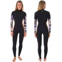 Neopren Hurley Plus Womens 4/3mm Printed Aurora Green