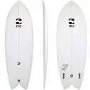 Surfboard Retro Fish MS Black Bass Retro Twin