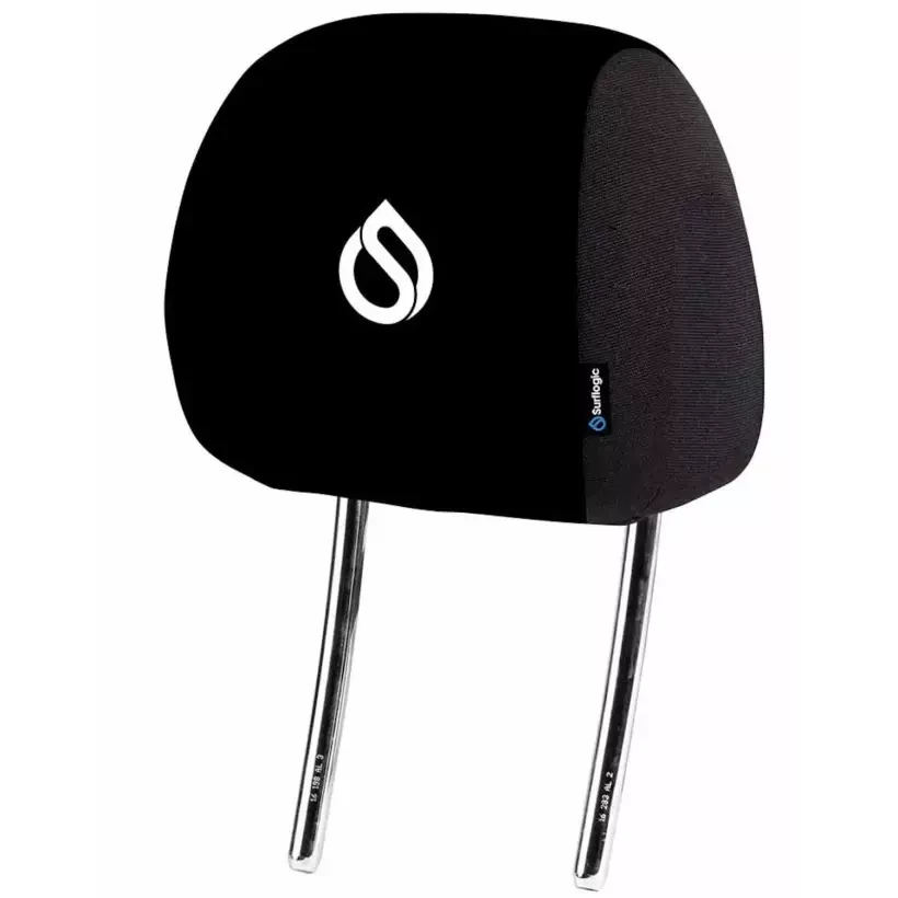 SurfLogic Black Car Headrest Cover