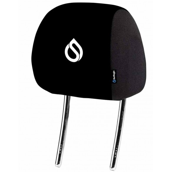 SurfLogic Black Car Headrest Cover