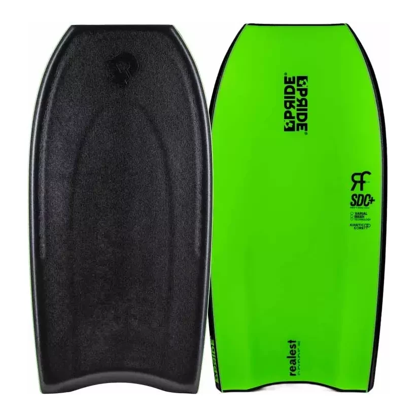 Bodyboard Pride Realest PP Radial Flex SDC+ Varial Black/Fluro Green
