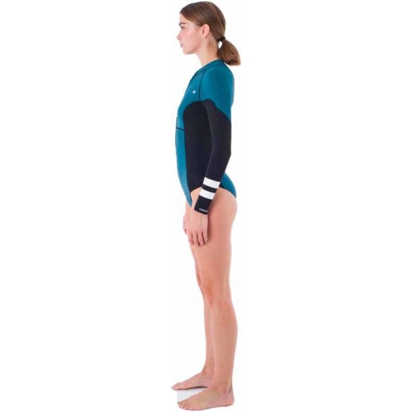 Wetsuit Hurley Women Advantage texture 2mm Black/Sky Blue