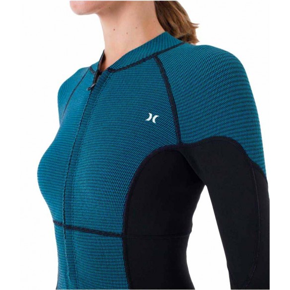 Combinaison Hurley Women Advantage texture 2mm Black/Sky Blue