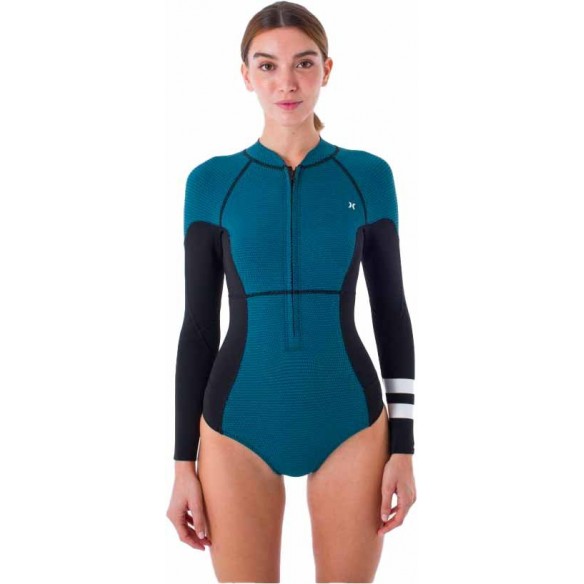 Combinaison Hurley Women Advantage texture 2mm Black/Sky Blue