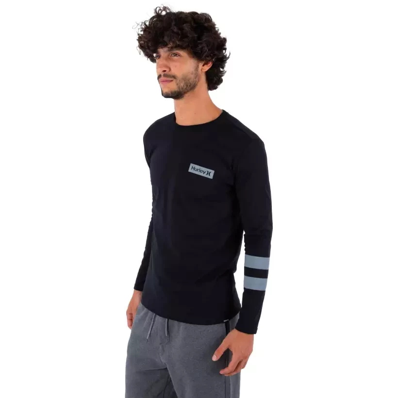 T-shirt a maniche lunghe Hurley Oceancare Black Party