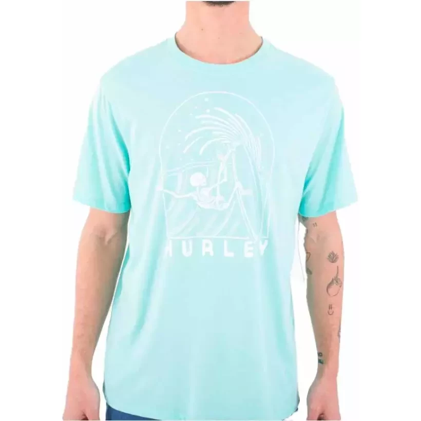 Camiseta Hurley Laid To Rest Tropical Mist Htr