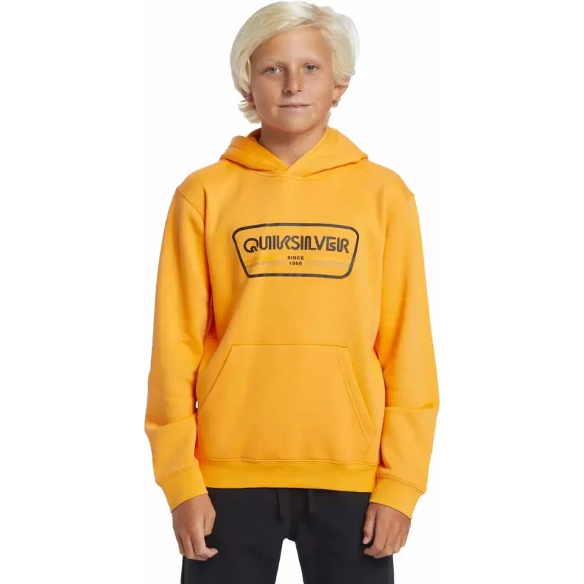 Suéter Quiksilver Graphic Youth Hoodie Orange