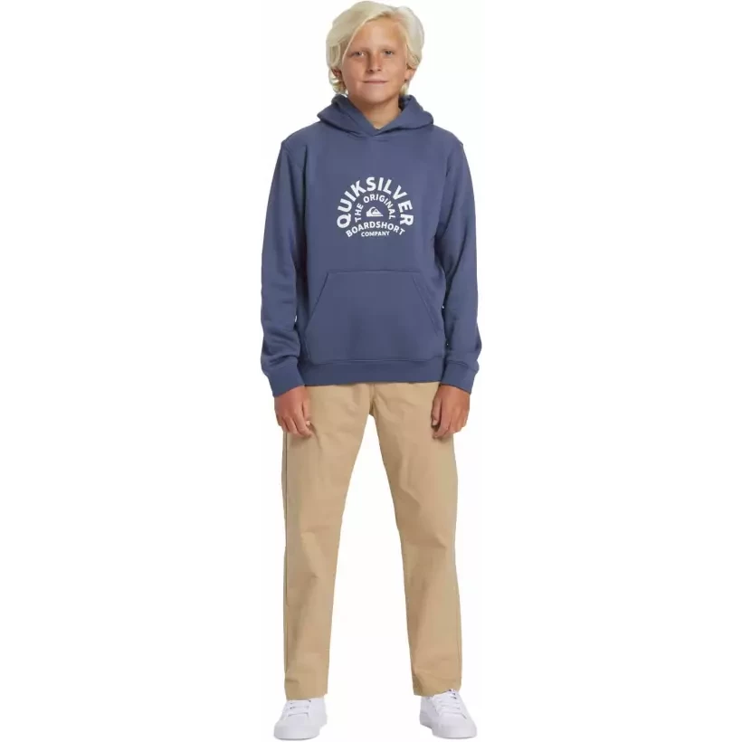 Suéter Quiksilver Graphic Youth Hoodie Vintage Indigo
