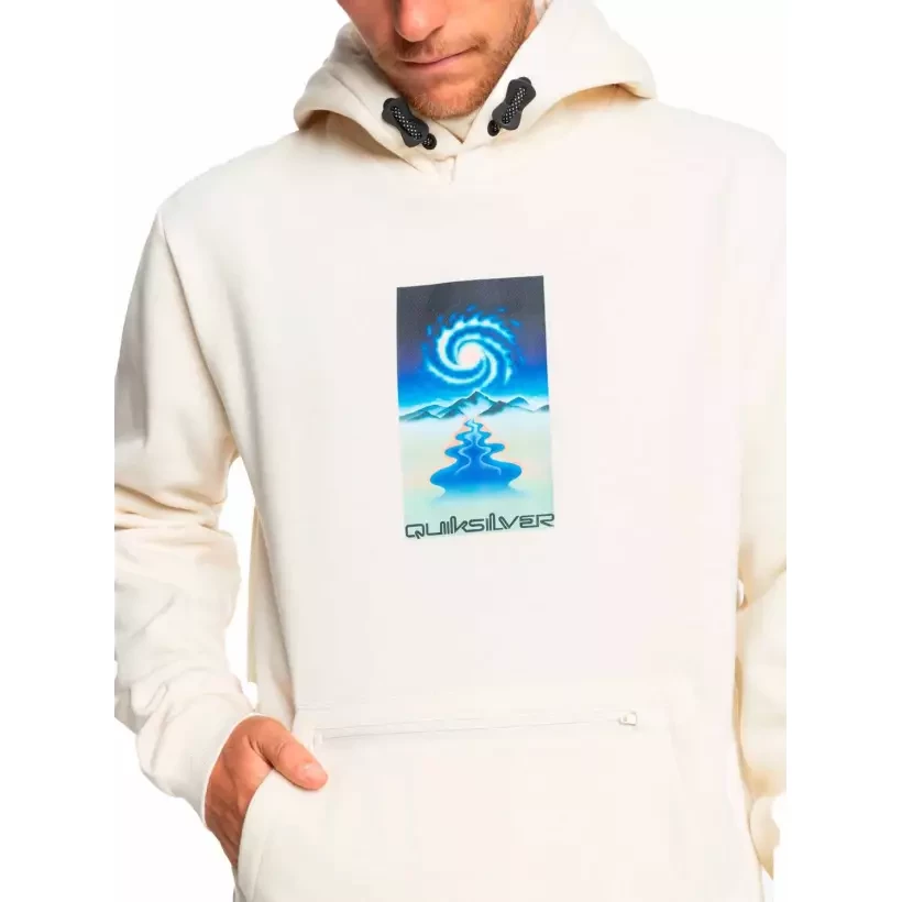 Sweat-shirt Quiksilver Big Logo Tech Hoodie Birch