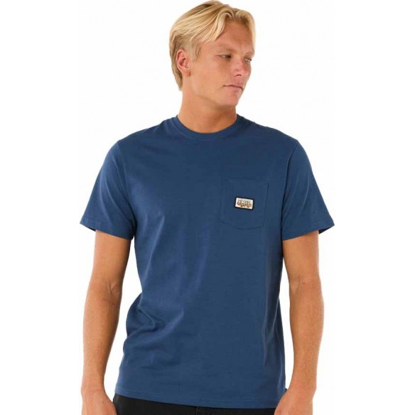 Camiseta Rip Curl SURF PARADISE BADGE TEE Blue