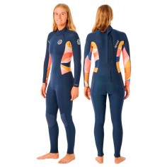 Wetsuit Rip Curl Dawn Patrol 4/3mm Womens BZ Blue/Multi