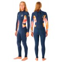 Combinaison Rip Curl Dawn Patrol 4/3mm Womens BZ Blue/Multi