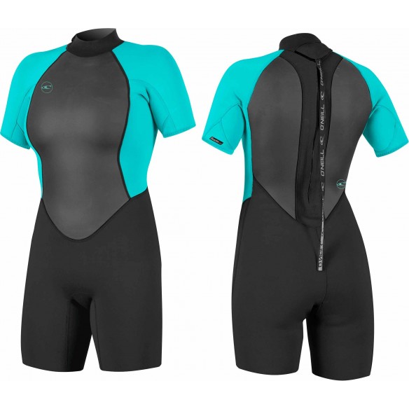 O´Neill Wetsuit Reactor 2mm Womens Black/Light Aqua