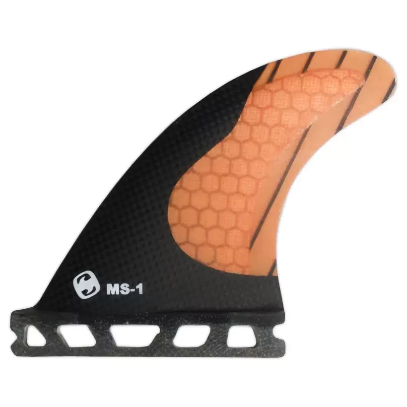 Quilhas surf Mundo-Surf MS-1 Carbon Single Tab Orange