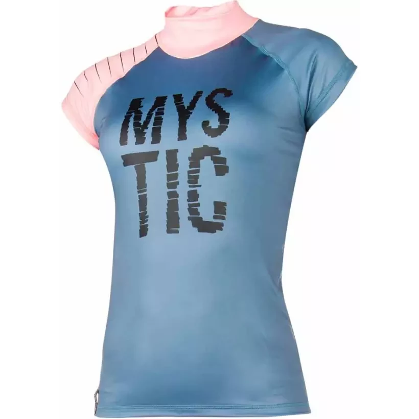 Lycra Mystic Dutchess manga curta Women Blue