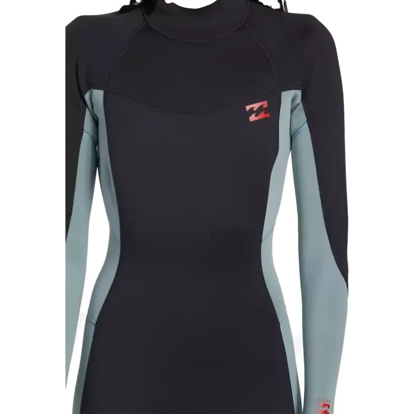 Fato Surf Billabong Foil women 3/2mm BZ Flat Lock Washed Black