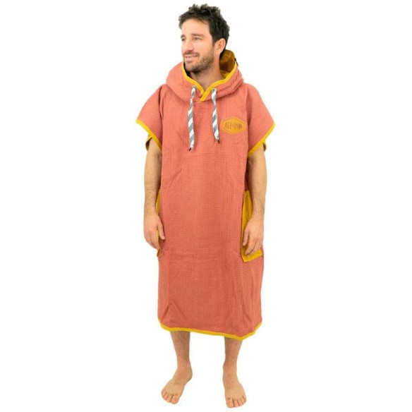 Poncho All In Classic Light Dark Red