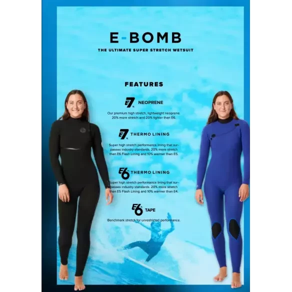 3/2mm Rip Curl Womens E-Bomb Wetsuit CZ