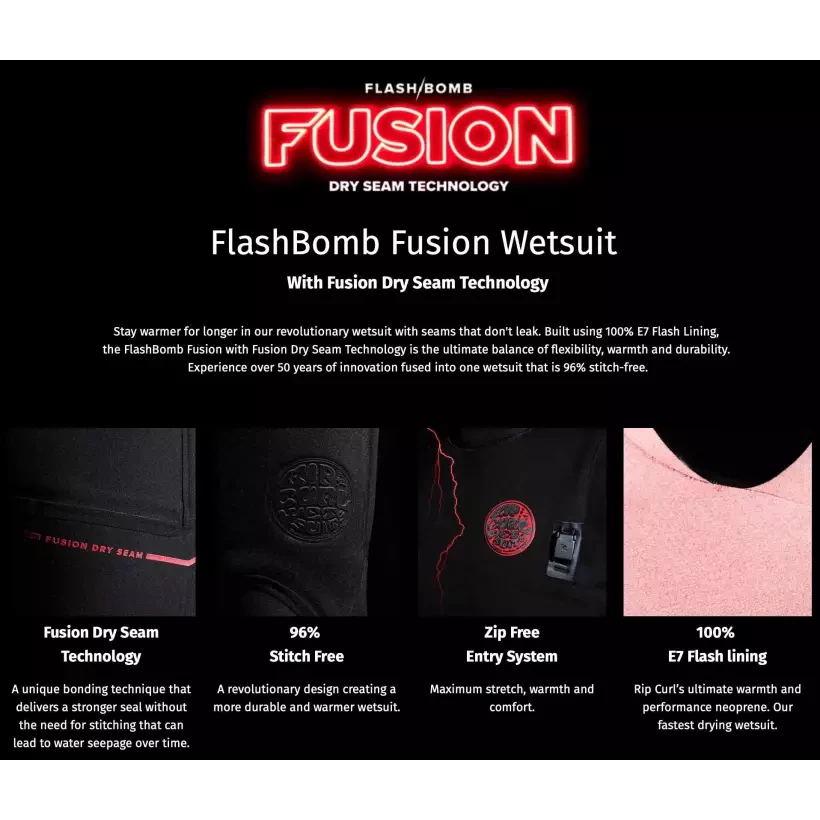 Muta Rip Curl Flash-Bomb Fusion 3/2mm Black