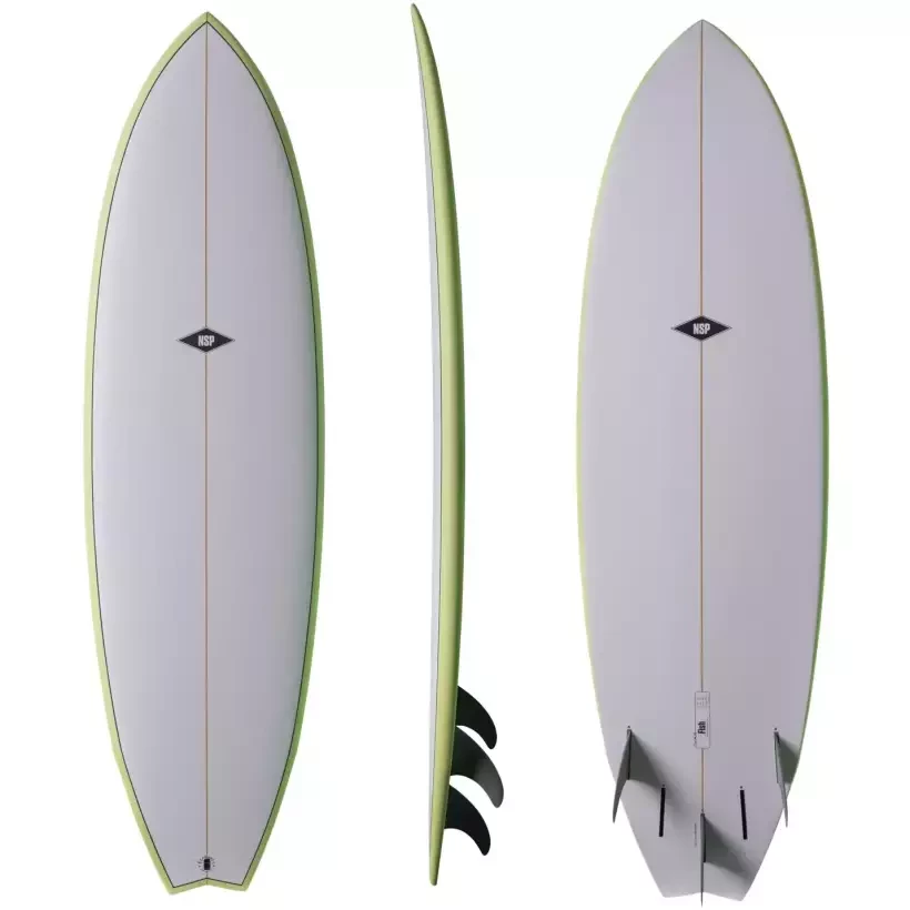 NSP fish Elements Surfboard Green