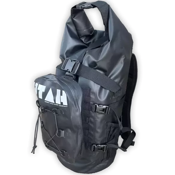 waterproof backpack Utah Travel Black 24L