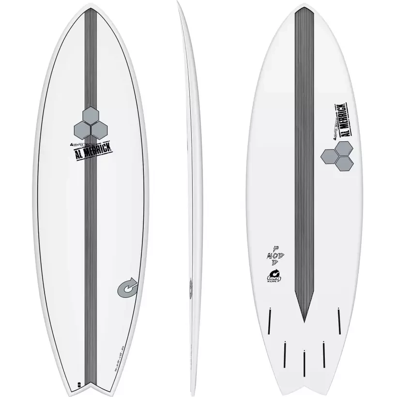 Torq Channel Island Pod Mod X-Lite Surfboard White