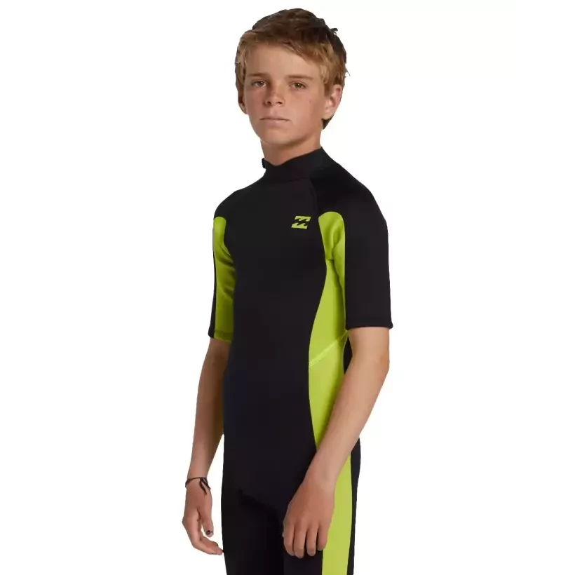 Muta surf Billabong Foil 2/2mm Flat Lock Fluro Lime