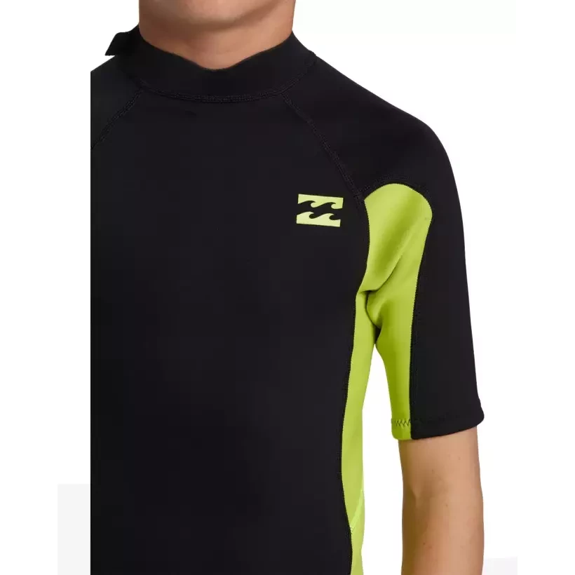 Muta surf Billabong Foil 2/2mm Flat Lock Fluro Lime